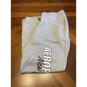 Aeropostale Women's Gray Joggers Size M Drawstring Waist 1987 Y2K